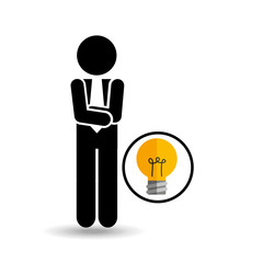 silhouette businessman concept with vector illustration eps 10