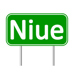 Niue road sign.