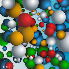 Vector illustration  of colorful Spheres