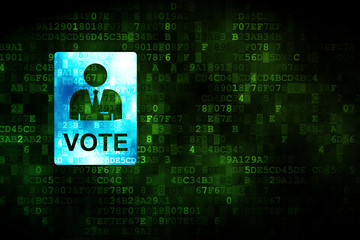 Politics concept: Ballot on digital background