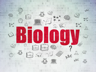 Learning concept: Biology on Digital Data Paper background