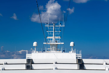 The radar system of a cruise ship