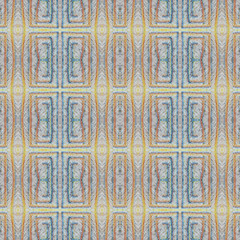 Soft seamless grunge colorful pattern. Collage with hand made pastel lines. Batik background, backdrop. Boho style, kaleidoscope montage