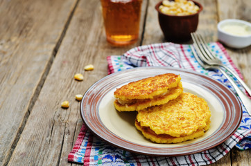 Corn Pancakes with cheese