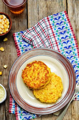 Corn Pancakes with cheese