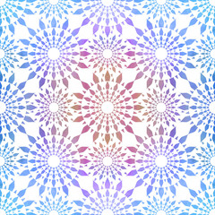 Seamless modern texture. Boho fashion style abstract backdrop, kaleidoscope montage with snowflakes. Background for sketchbook, notebook, card, Christmas, yuletide, Valentine's day, new year