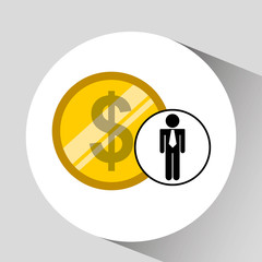 business man pile money icon vector illustration eps 10