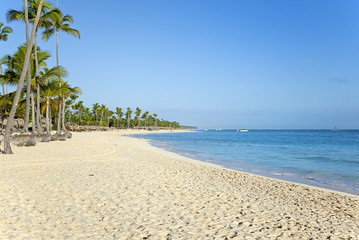 Caribbean sand beach Dominican republic