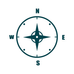 Compass Icon in the flat style