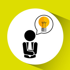 silhouette businessman concept with vector illustration eps 10