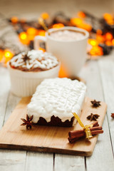 Fototapeta premium Fruitcake for Christmas dinner