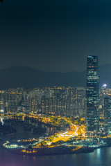 Lights and skyline of Central Hong Kong at night - 7
