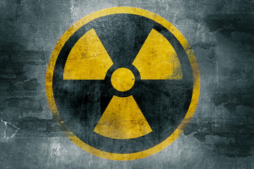 radioactive symbol grunge - obrazy, fototapety, plakaty