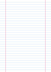 A4 Line Paper. Vector, Illustration of A4 Line Paper Sheet.