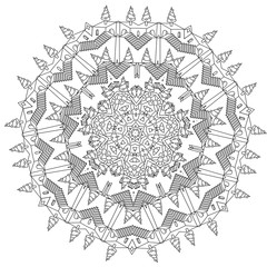 Vector zen art illustration. outline city