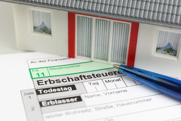 Death tax according to german law with house