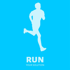 Fototapeta na wymiar Runner vector logo.
