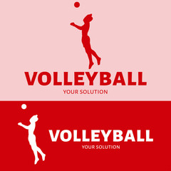 Volleyball vector logo.