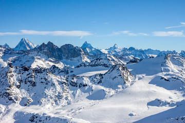 beautiful Alps mountain winter landscape