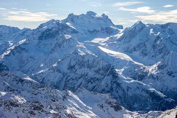 Fototapeta na wymiar beautiful Alps mountain winter landscape