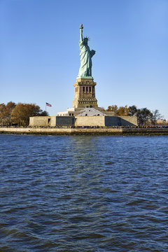 Statue of Liberty on the river