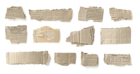 Pieces cardboard
