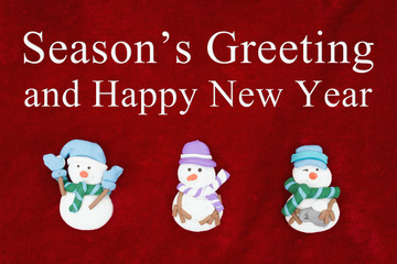Fototapeta na wymiar Season's Greetings and Happy New Year greeting