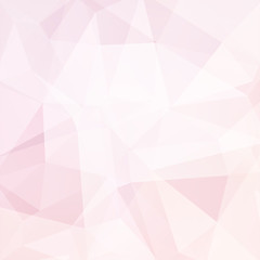Obraz premium Polygonal vector background. Can be used in cover design, book design, website background. Vector illustration. Pink, white colors.