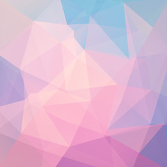 Geometric pattern, polygon triangles vector background in pink, blue tones. Illustration pattern