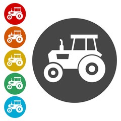 Tractor vector icon 