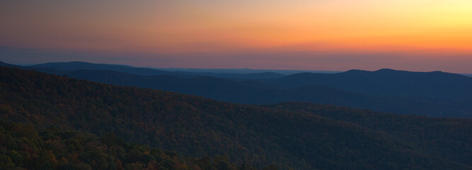 Sunrise over Skyline Drive Panorama