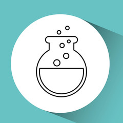 hand holding research science container vector illustration eps 10