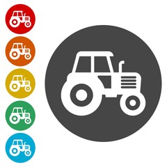Tractor vector icon 