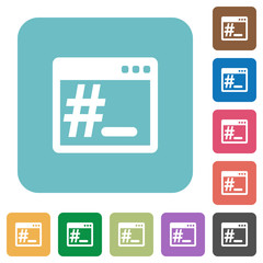 OS root terminal flat icons