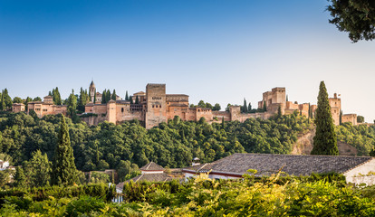 View of the famous Alhambra, Granada, Spain.