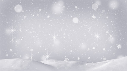 beautiful snow drift and silver snowfall