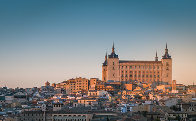 Fototapeta premium Toledo, Spain old town cityscape at the Alcazar.