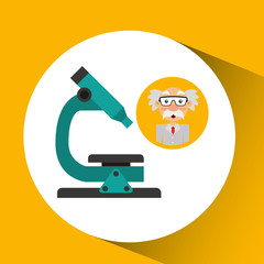 scientist chemistry concept microscope graphic vector illustration eps 10