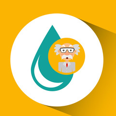 scientist chemistry concept drop water vector illustration eps 10