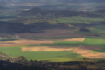 Panoramic view from Jested mountain near Liberec in Czech republic