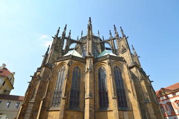 Fototapeta na wymiar St. Vitus Cathedral, christian gothic building