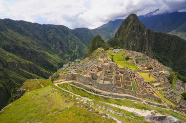 Inca citadel Machu Picchu in Peru
