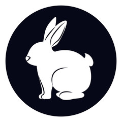 Rabbit animal icon. Life nature fauna and creature theme. Isolated design. Vector illustration
