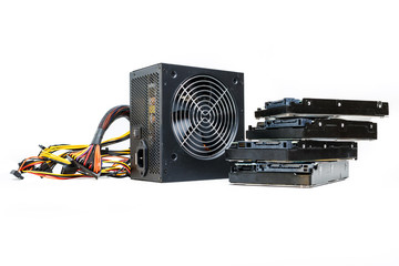power supply with cables unit for full ATX tower pc