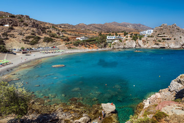 Rocky beach of Crete island, Greece