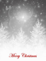 Merry christmas vintage winter landscape