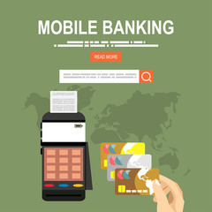 Online and mobile payments concept. Vector illustration.