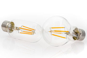 a performance different types of LED bulbs and different bulb sh