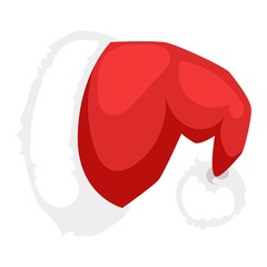 Santa christmas hat vector illustration.
