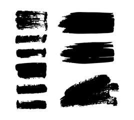 Brush stroke vector set.